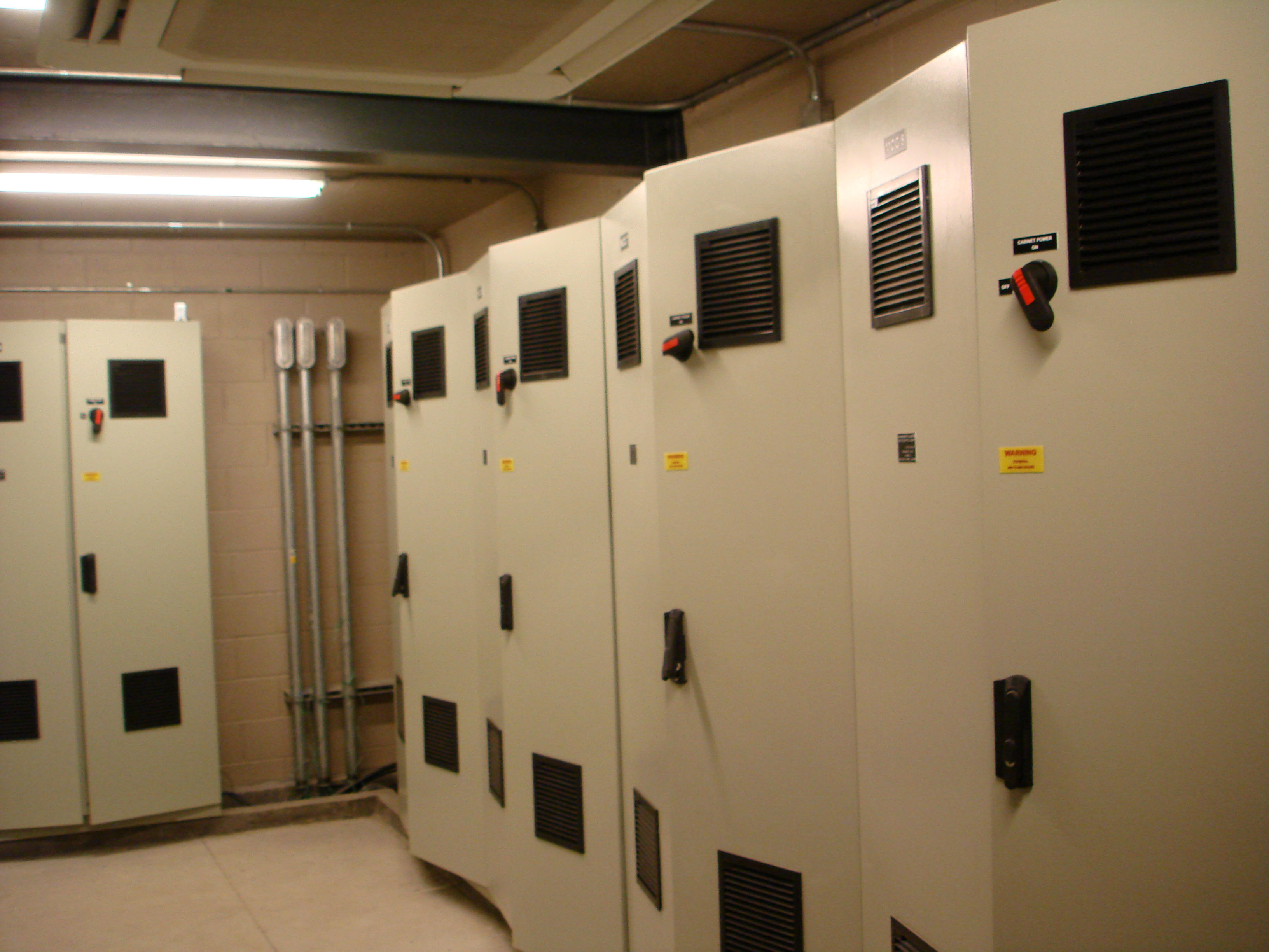 Maximum RPM Control Room with Motor Control Cabinets (8 total)
