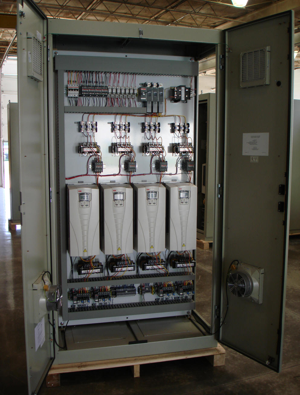 Sample interior of an AAR motor control cabinet
